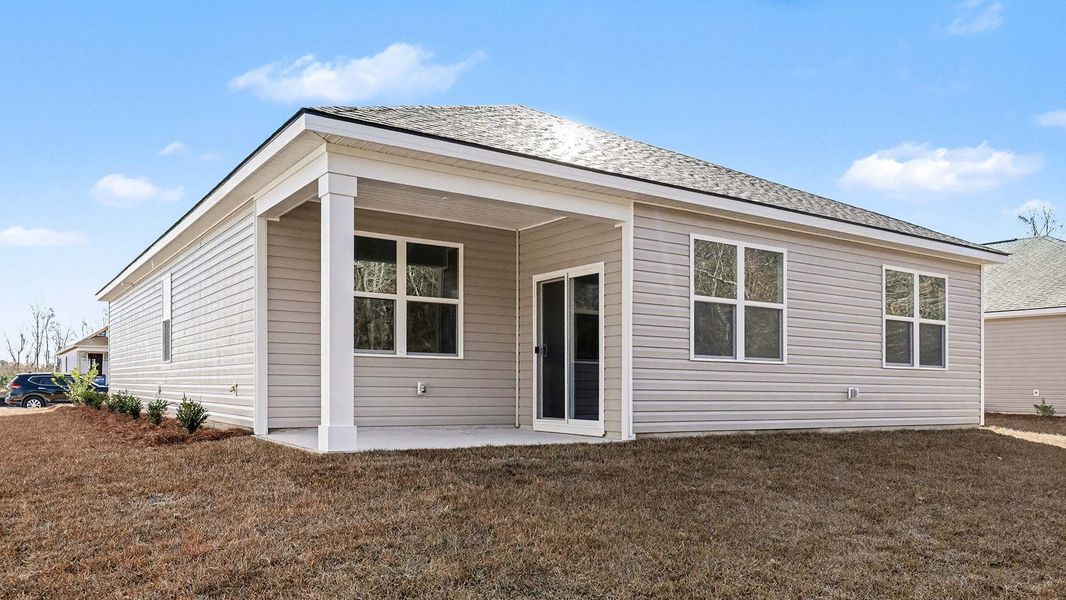 Exterior details and patio area of a home in Pinewood Estates, Conway (Image 3). Exterior details and patio area of a home in Pinewood Estates, Conway (Image 3).