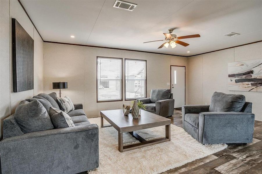 Furnished interior view inside a new home in , Sunset (Image 13).