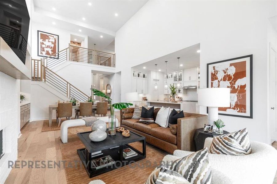 Furnished interior view inside a new home in The Parks at Wilson Creek, Celina (Image 5). Furnished interior view inside a new home in The Parks at Wilson Creek, Celina (Image 5).