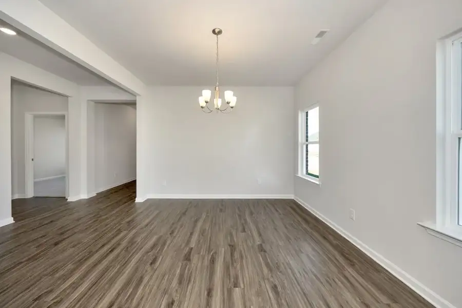 The Avery- Dining Room. Sample image for illustration; upgrades, options, and colors may vary.