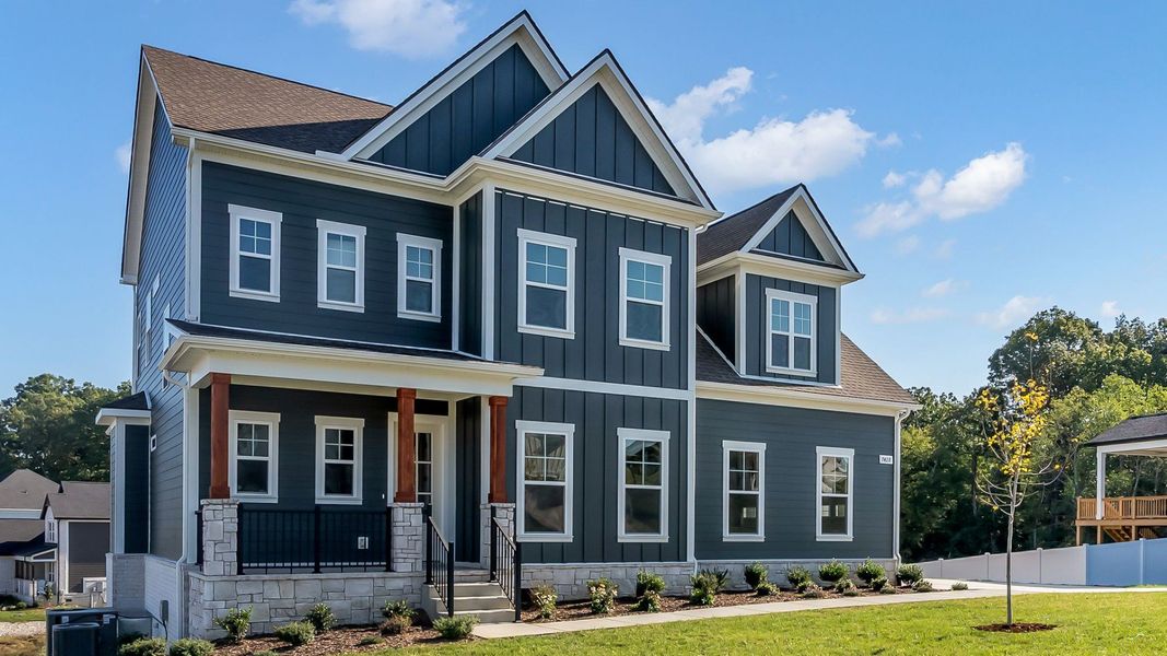 Front exterior of a new home in Richvale Estates, Fairview, TN, highlighting curb appeal (Image 2).