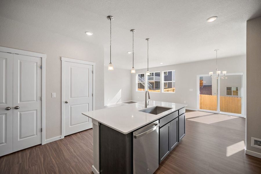 Furnished interior view inside a new home in Ridge at Lorson Ranch, Colorado Springs (Image 7).