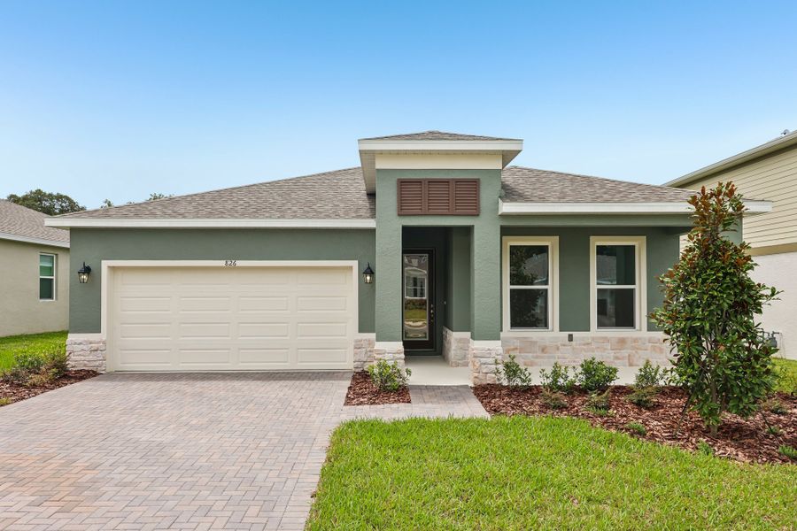 Representative exterior photo of a completed home built from the Lark by Hartizen Homes in Eden Crest, Apopka, FL (Image 29).