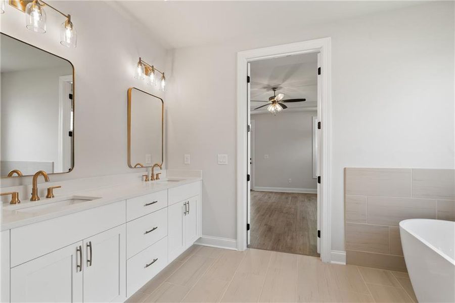 Furnished interior view inside a new home in Promenade at Sawnee Village, Cumming (Image 17).