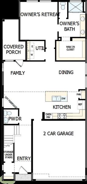 2D floor plan layout of this home in Solterra - Garden Series, Mesquite, TX (Image 2).