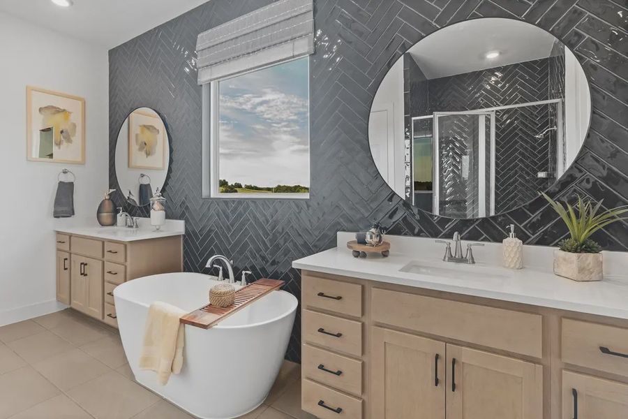 Representative furnished interior of a home built from the Heidi by Chesmar Homes in 6 Creeks, Kyle (Image 7). Representative furnished interior of a home built from the Heidi by Chesmar Homes in 6 Creeks, Kyle (Image 7).