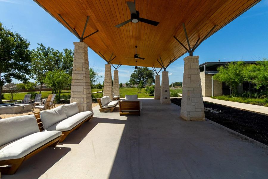 Or relax under the pavilion.