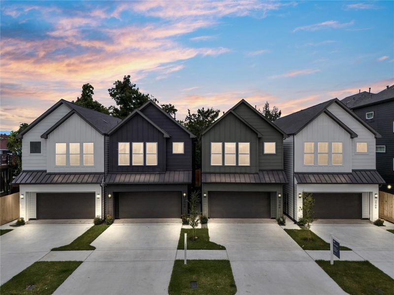 Located in the heart of EaDo, this contemporary new construction blends timeless contemporary design with everyday functionality. A bold mix of black, crisp white, and deep forest green creates a distinctive and inviting look, complemented by a wide private driveway and clean architectural lines. Located in the heart of EaDo, this contemporary new construction blends timeless contemporary design with everyday functionality. A bold mix of black, crisp white, and deep forest green creates a distinctive and inviting look, complemented by a wide private driveway and clean architectural lines.