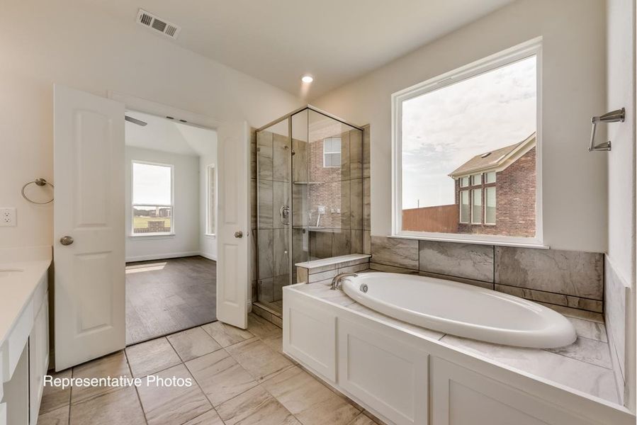 Representative furnished interior of a home built from the Royal Drew by Grand Homes in Edgewater, Fate (Image 8).