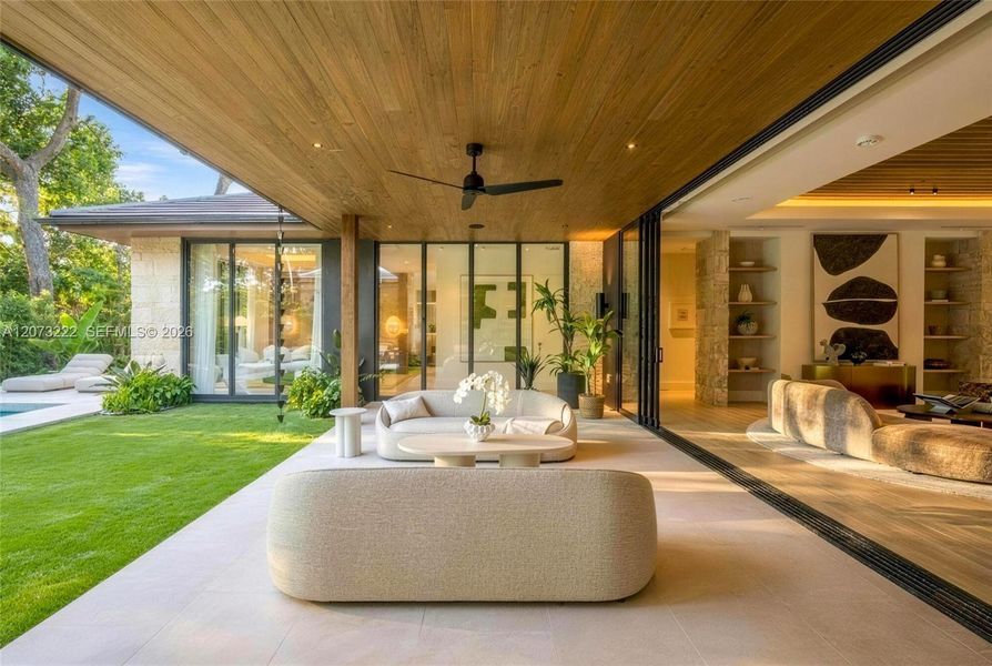 Exterior details and patio area of a home in , Miami (Image 23). Exterior details and patio area of a home in , Miami (Image 23).