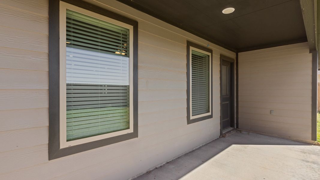 Representative exterior details of a home built from the The Kingston by D.R. Horton in Allen Farms, Lubbock (Image 4). Representative exterior details of a home built from the The Kingston by D.R. Horton in Allen Farms, Lubbock (Image 4).