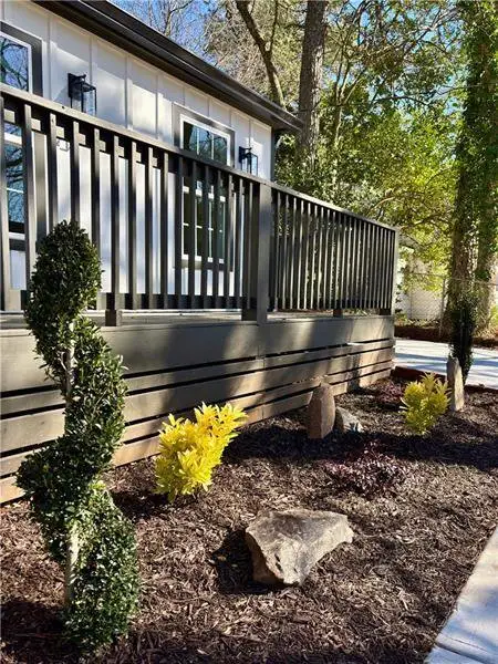 Exterior details and patio area of a home in , Atlanta (Image 3). Exterior details and patio area of a home in , Atlanta (Image 3).