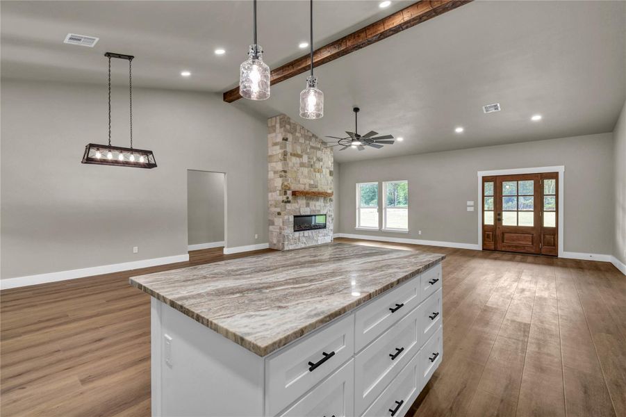 Furnished interior view inside a new home in , Angleton (Image 18).