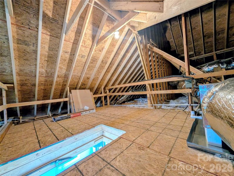 High attic ceiling. High attic ceiling.