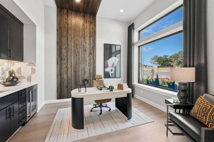 Representative furnished interior of a home built from the Emory by Scott Felder Homes in Leander Estates, Leander (Image 46).