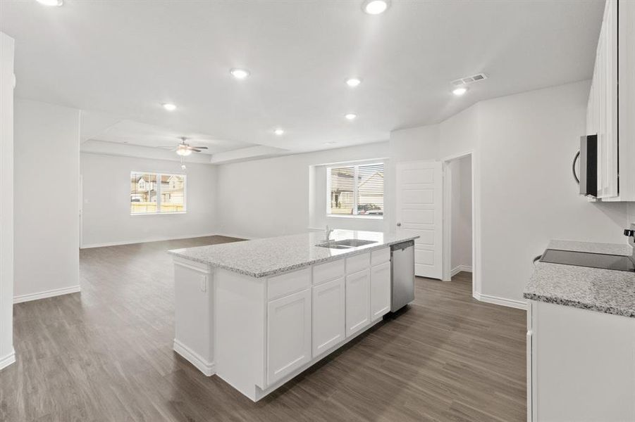 Furnished interior view inside a new home in Retreat at Fossil Creek, Fort Worth (Image 4).