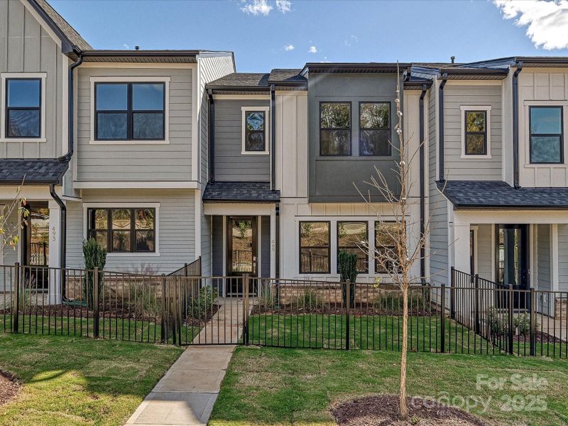 Fully Fenced in Front Courtyards Adding Charm and Function.