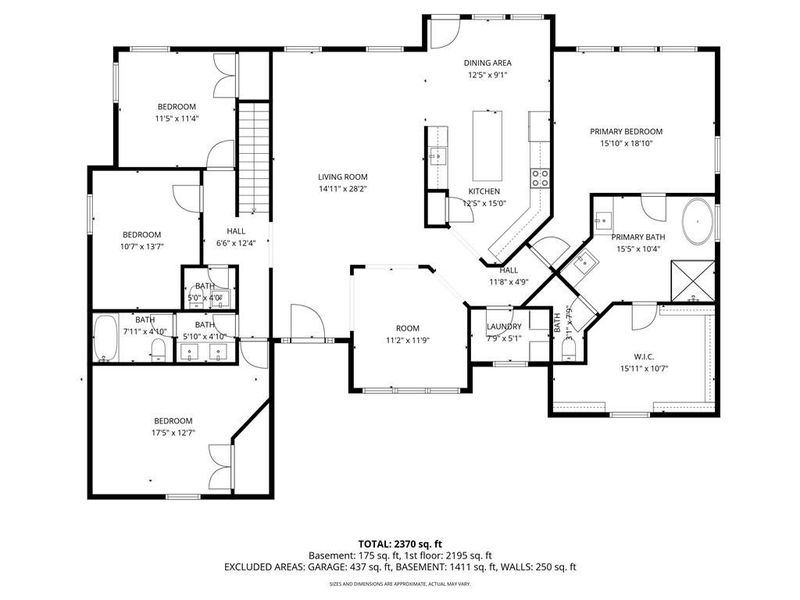 2D floor plan layout of this home in , Canton, GA (Image 7).