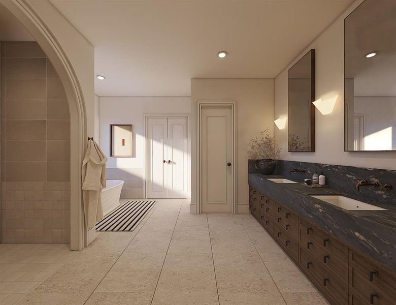 Furnished interior view inside a new home in , Dallas (Image 7).