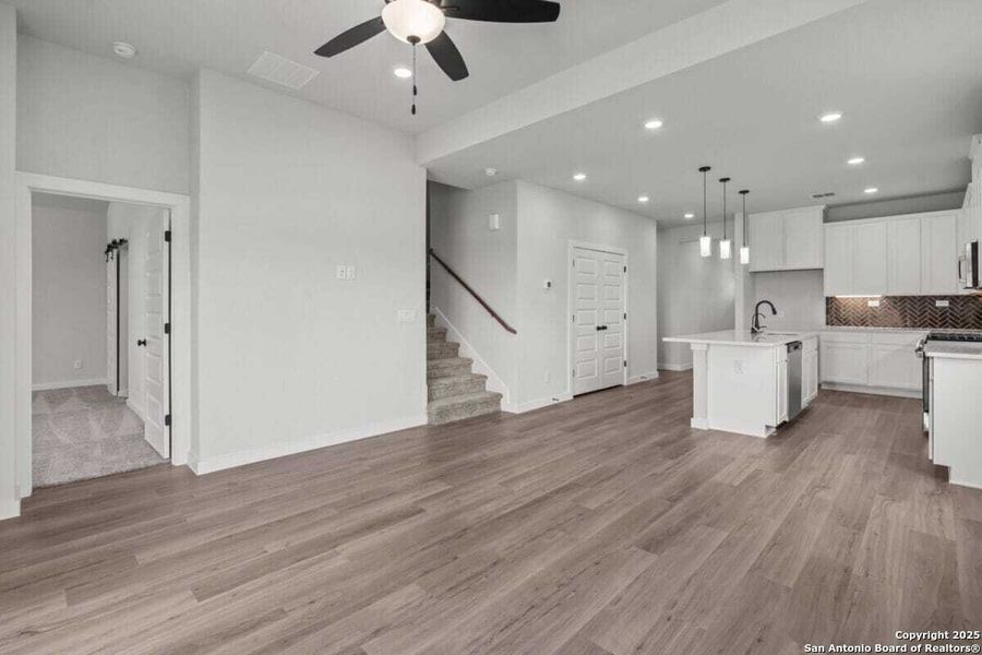 Furnished interior view inside a new home in August Fields, New Braunfels (Image 15).
