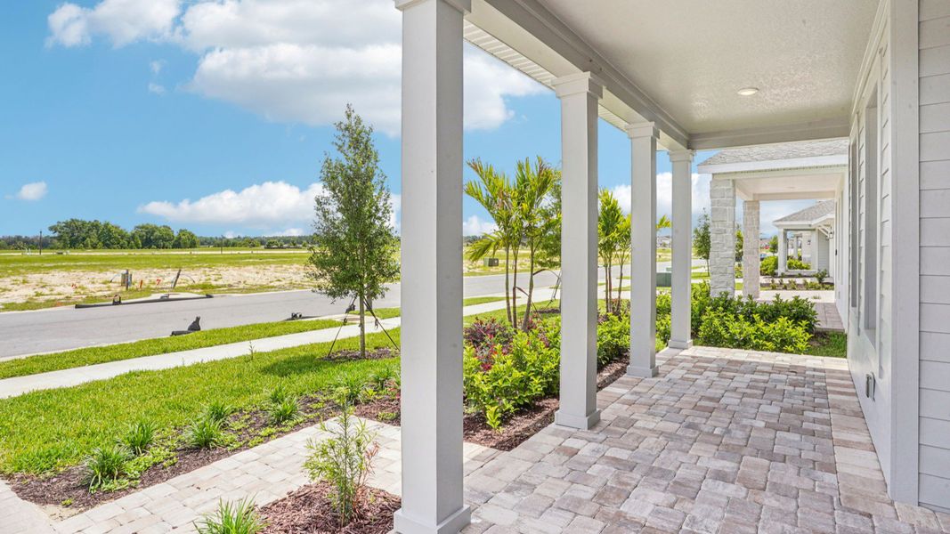 Plumeria Floor Plan Front Exterior featuring a spacious front by DRB Homes in Trailside located in Mount Dora, FL Plumeria Floor Plan Front Exterior featuring a spacious front by DRB Homes in Trailside located in Mount Dora, FL