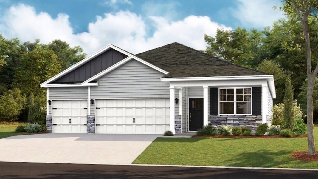 Front exterior of a new home in Fieldcrest Acres, Blountville, TN, highlighting curb appeal (Image 1). Front exterior of a new home in Fieldcrest Acres, Blountville, TN, highlighting curb appeal (Image 1).