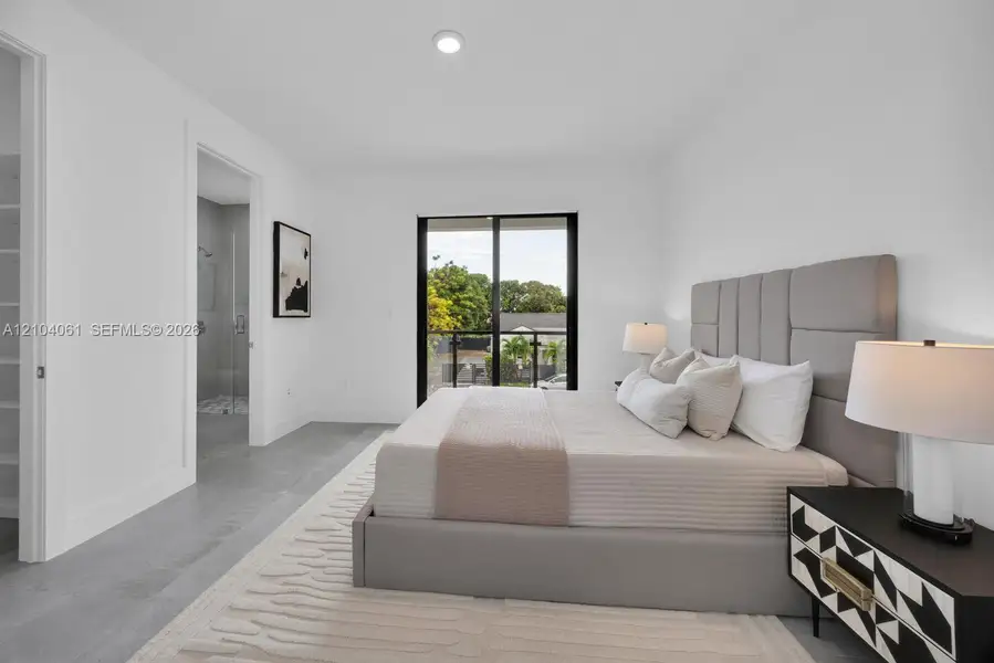 Furnished interior view inside a new home in , Miami (Image 28).