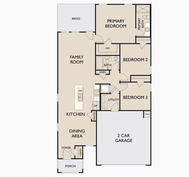 2D floor plan layout of this home in The Trails at Carmel, Pflugerville, TX (Image 3). 2D floor plan layout of this home in The Trails at Carmel, Pflugerville, TX (Image 3).