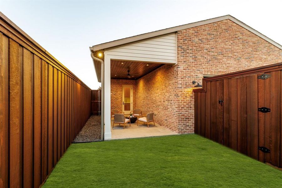 Exterior details and patio area of a home in , Dallas (Image 4). Exterior details and patio area of a home in , Dallas (Image 4).