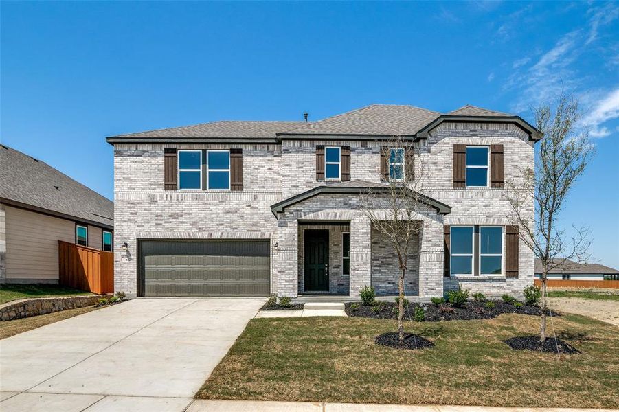 Front exterior of a new home in , Crandall, TX, highlighting curb appeal (Image 14).