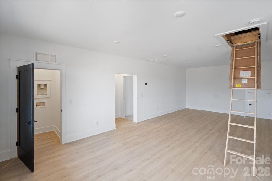 Loft with Laundry Closet Upstairs