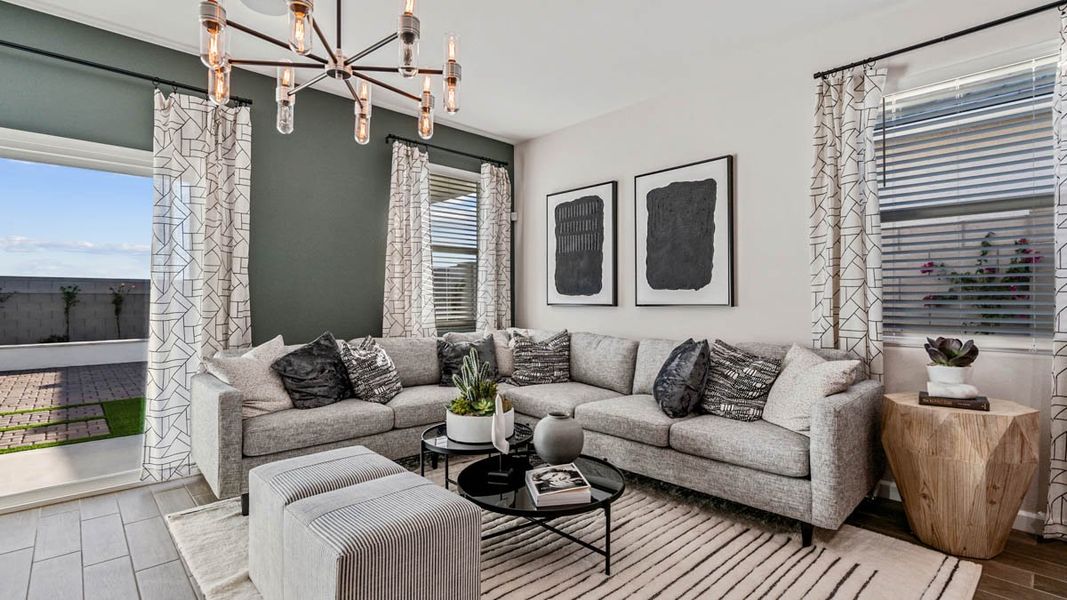Furnished interior view inside a new home in Desert Moon Estates, Buckeye (Image 13).