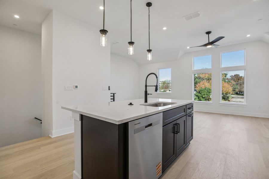 Furnished interior view inside a new home in Koenig Townhomes, Austin (Image 9).
