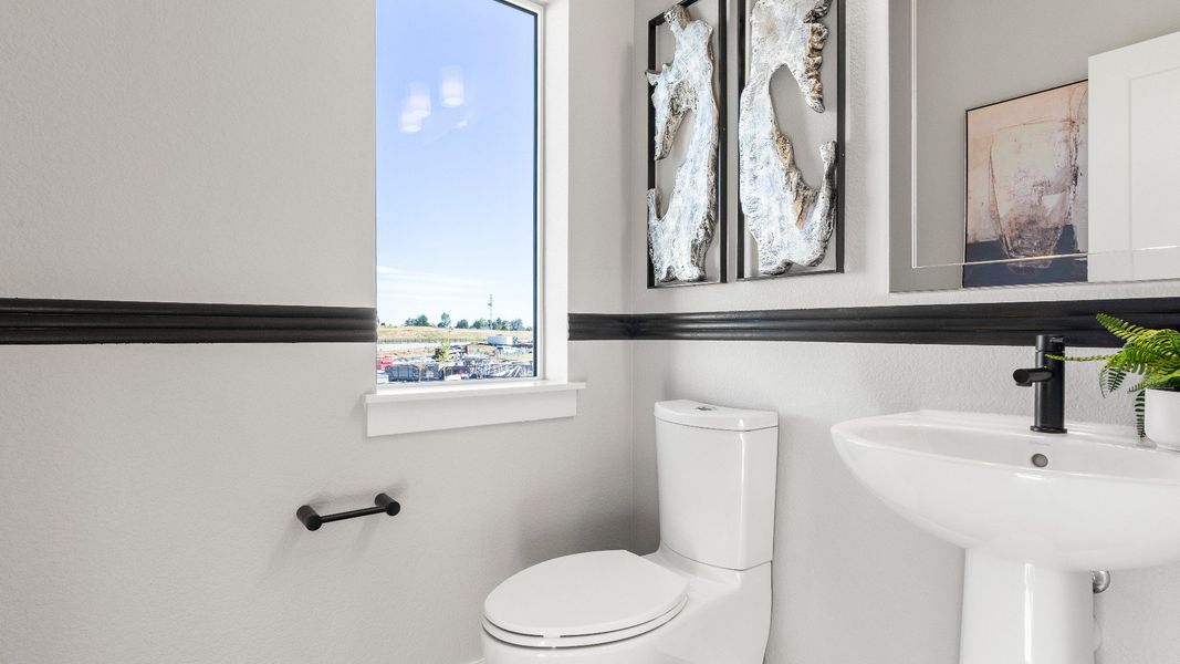 Furnished interior view inside a new home in Dillon Pointe - Skyview, Broomfield (Image 18). Furnished interior view inside a new home in Dillon Pointe - Skyview, Broomfield (Image 18).