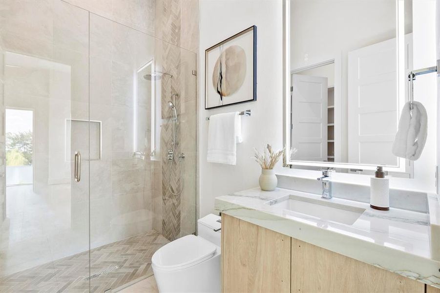 Furnished interior view inside a new home in , Dallas (Image 19).