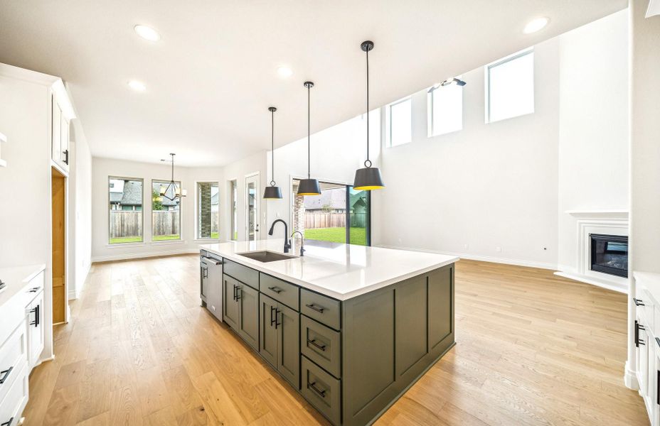 Furnished interior view inside a new home in Bridgeland 60′, Cypress (Image 14).