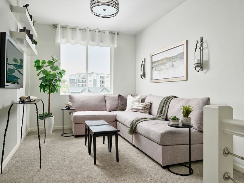Representative furnished interior of a home built from the 4 by Tri Pointe Homes in Sugar Mill Village, Longmont (Image 23).