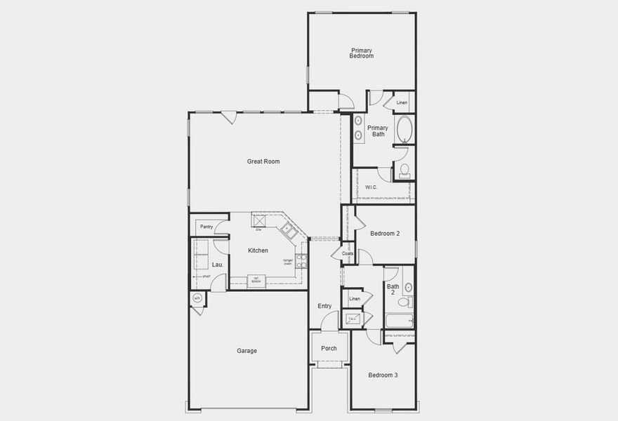 2D floor plan layout for the Plan 1792 by KB Home in Briscoe Falls, Richmond, TX (Image 3). 2D floor plan layout for the Plan 1792 by KB Home in Briscoe Falls, Richmond, TX (Image 3).