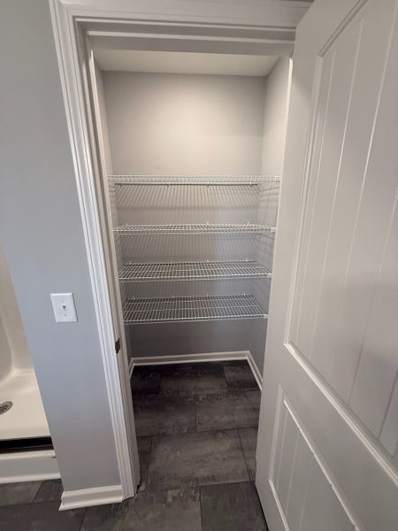 primary bedroom linen closet