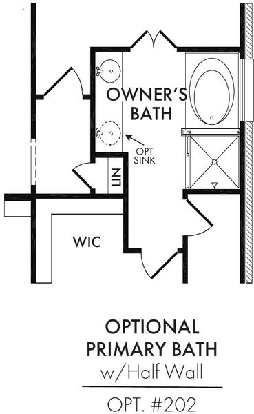 Master Bath – Tub Shower 1/2 Wall Master Bath – Tub Shower 1/2 Wall