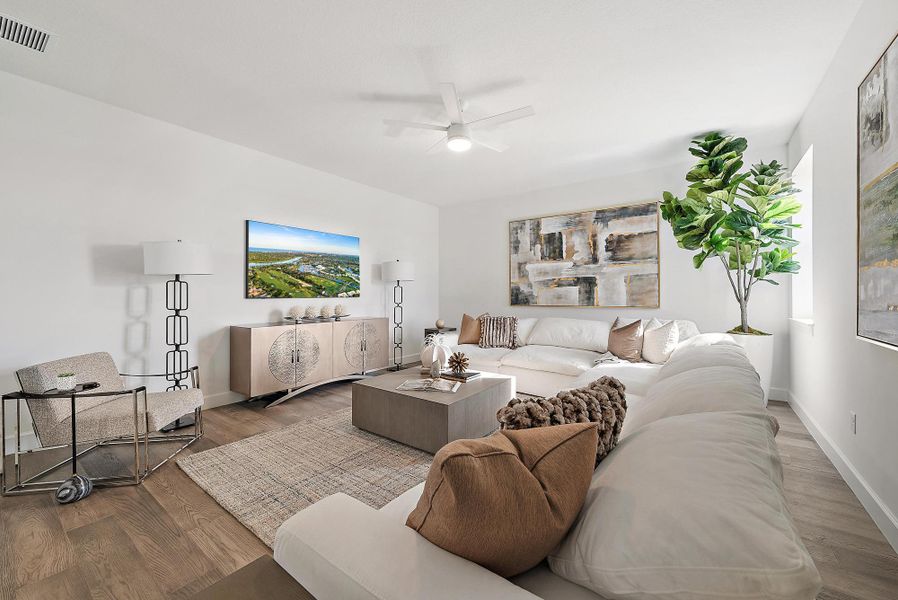 Furnished interior view inside a new home in , Jupiter (Image 60).