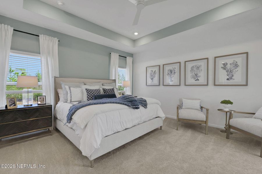 Furnished interior view inside a new home in Seminole Trace, Palm Coast (Image 17).