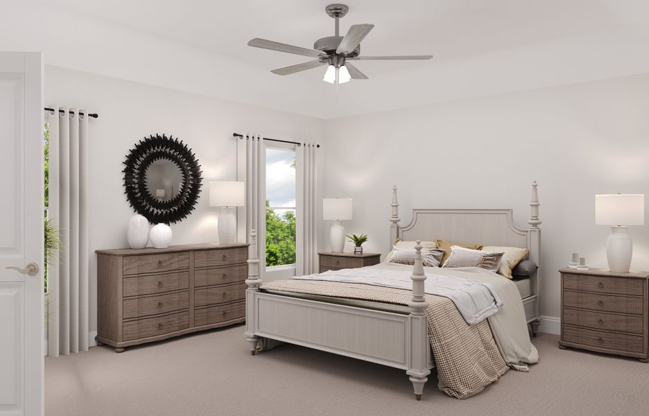 Representative furnished interior of a home built from the Bluebell by Beazer Homes in Saratoga: Fields 40', Aubrey (Image 5).