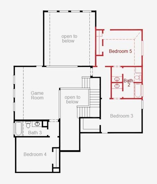 2D floor plan layout of this home in Bridgeland, Cypress, TX (Image 2). 2D floor plan layout of this home in Bridgeland, Cypress, TX (Image 2).