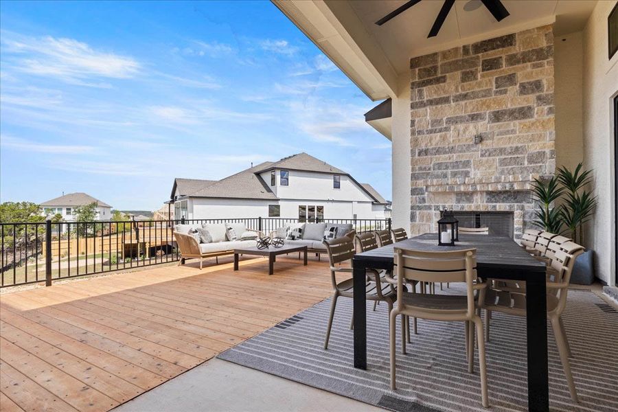 Exterior details and patio area of a home in Sweetwater, Austin (Image 25).