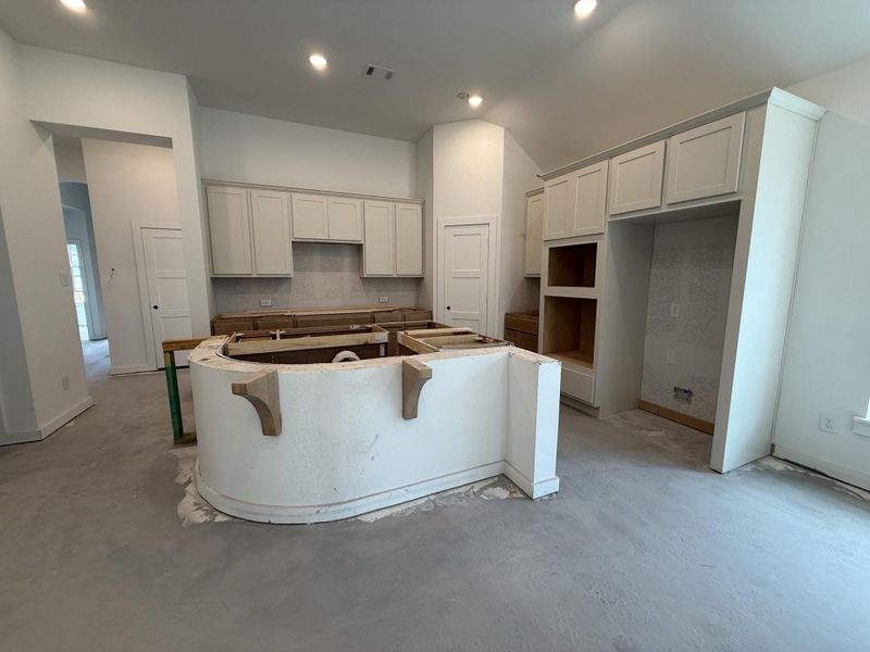 This stunning kitchen is coming together! Pardon our mess, still under construction.