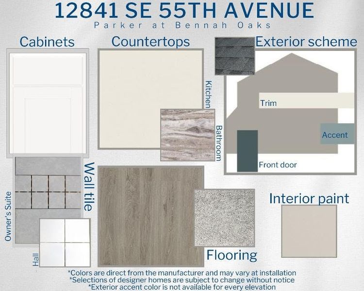 Parker - Colors for this home Parker - Colors for this home