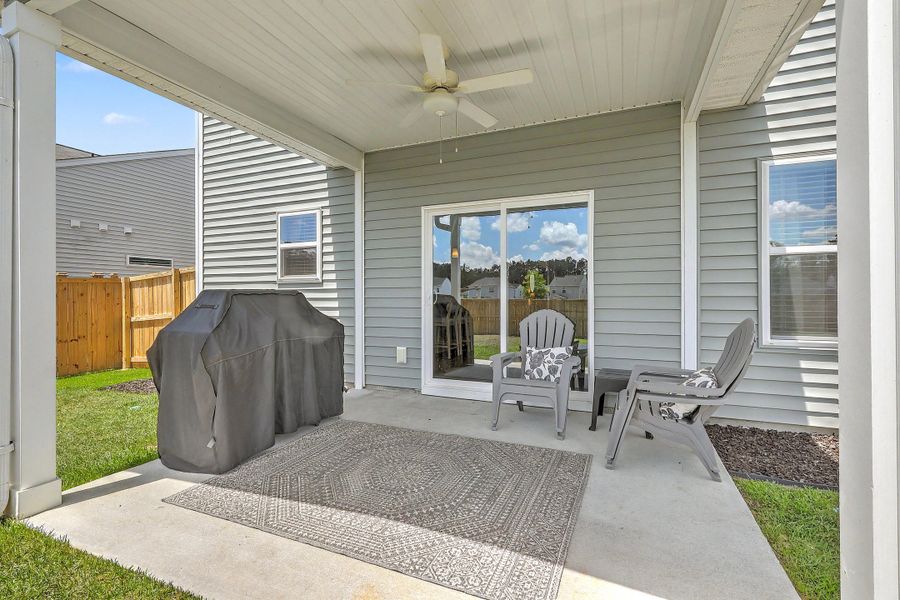 Exterior details and patio area of a home in Petterson Meadows, Summerville (Image 4). Exterior details and patio area of a home in Petterson Meadows, Summerville (Image 4).