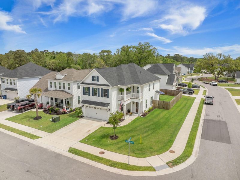 Front exterior of a new home in Cordgrass Landing, Johns Island, SC, highlighting curb appeal (Image 21).