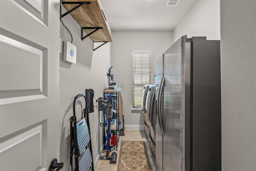 Plenty of room for a full-sized Refrigerator Plenty of room for a full-sized Refrigerator